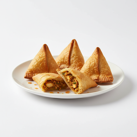 Chicken Samosa on Plate