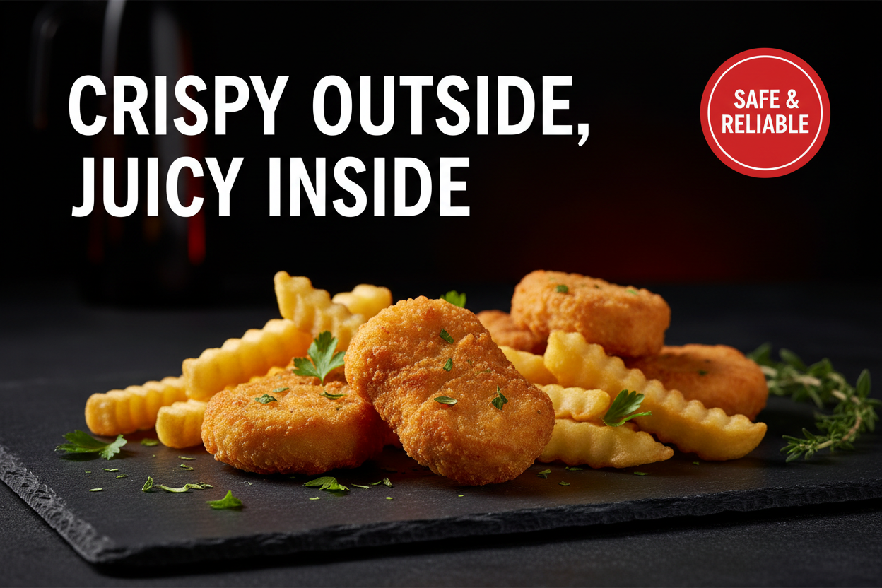 Crispy Outside Juicy Inside Banner